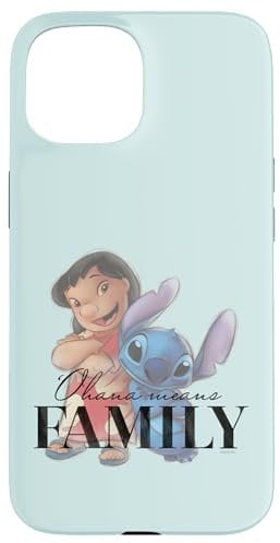 iPhone 15 Disney 100 Anniversary Lilo & Stitch D100 Quote ‘Ohana Case