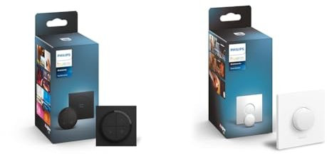 Philips Hue Tap Dial Switch [Black] Easy Smart Lighting Control. Indoor Home Lighting Automation & Smart Button Smart Lighting Accessory. Wireless Control of Home Lights, Livingroom
