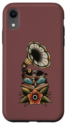 Carcasa para iPhone XR Tocadiscos de vinilo antiguo