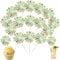 Ephlyn 30Pcs Foil Firework Cupcake Toppers Sparkle Tinsel Cupcake Picks Firework Cake Decorations Cocktail Food Fruit Toothpicks for Baby Shower Graduation Party Supplies White