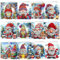 Diamond Painting Karten, DIY Diamond Painting Karten, 12 Stück 5D DIY Diamant Malerei Geburtstagskarten Weihnachten Grußkarten,Weihnachtsgrußkarten Set Weihnachtskarte Postkarten Christmas Cards