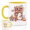 Tasse für Kaffee Pumpkin Spice Halloween-Tasse Kürbis Kaffeetasse Herbst Teetasse inspriende Geschenkeideen für Männer und Frauen Geburtstagsgeschenk- Gelb