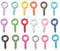 Zopseet 300 Pcs Colorful Mini Screw Eye Pins Kit Small Screw Eye Pins Hooks Self-Tapping Eyelets Mini Screw Eye Bails for Jewelry Making Findings DIY Crafts 5x10mm