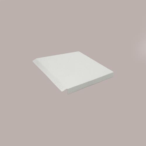Lucgel Erhöhter Boden aus weißem Karton in Lederoptik für transparente Schachteln, selbstaufstellend, 9 x 9 cm, 20 Stück