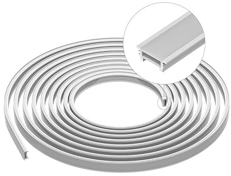CiCixixi Profil LED Silicone T2010 3M Profil de Surface Néon Spotless pour Bande Flexible de 10 à 12 mm IP67 Etanche 12x12mm Éclairage 120° (Pas de Bande LED)