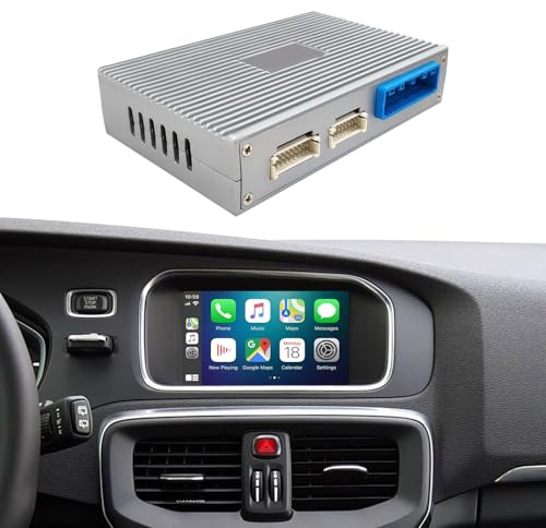 Wireless CarPlay Decoder Box für Volvo 2010-2015 mit 7 Zoll Android Auto | Kabel oder kabellos Bluetooth Navigation WiFi Fabriksteuerung für V40 V60 S60 XC60 V70 XC70 S80 mit Plug and Play