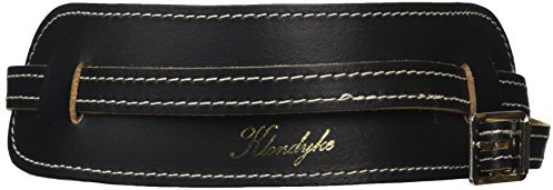 Klondyke Cradle Style Leather Banjo Strap with Sheepskin Pad - Black