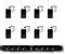 MUSYSIC 8-Channel Professional Wireless UHF Microphone System, 300ft Range Fixed Frequency Bodypack Headset/Lapel Microphones for Singing, Karaoke, Church, DJ (Frequency Set 2)