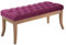 CLP Sitzbank Ramses mit hochwertiger Polsterung und Stoffbezug I Bank mit antik-Hellen Holzbeinen I Holzbank mit Einer Sitzhöhe von: 46 cm, Farbe:lila, Größe:100 cm
