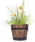 courti - Macetero de Madera carbonizada, Conservador de Flores, Cubo Redondo Retro, pequeños tonelados para balcón, Exterior, plantación de Verduras.