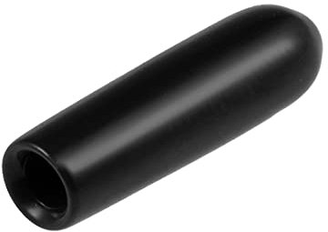 sourcing map 200pcs Caoutchouc Embouts 1/8(3mm) ID Vinyle Rond Terminal Capuchon Housse Vis Filetage Protections Noir