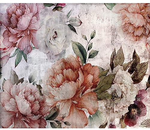 murando - Vlies Fototapete Blumen 350x256cm Foto Tapete Schlafzimmer Wohnzimmer Vliestapete XXL Motivtapeten Bildtapete 3d Effekt Wand Dekoration - Botanik Natur Rose wie gemalt b-C-0984-a-a