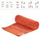 Enjoy Fit Handtuch Sporthandtuch mit Umschlag aus 100% Baumwolle 130x64 cm, mit Trainingsposter