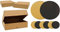 SCRAP COOKING - Lot de 2 Boites à Gâteaux - Carton Kraft Alimentaire Recyclable - 32x32x8 cm & ScrapCooking - Kit de 6 Supports à Gâteaux Ronds - Carton Réversible Doré & Noir - Disque Diamètre 24cm