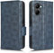 HAOYE Leather Folio Funda para Realme C33, PU + TPU Flip Carcasa de Cuero Libro Protector con [Magnético] [Soporte Móvil] [Ranuras para Tarjetas], Bleu