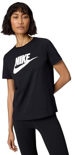 NIKE Damen Sw Essntl Wander-Shirt, Black/White, XXL EU