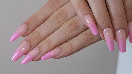 AiN Katy - touch of pink ballerina - nägel zum aufkleben 24 Stück - press on nails schwarze kurz selbstklebend lang kiss nägel schwarz rot künstliche fingernägel zum aufkleben weihnachten