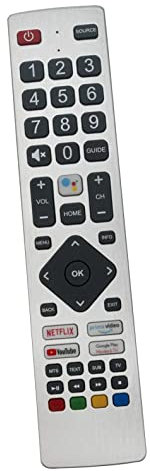 AULCMEET SHWRMC0133 télécommande vocale de Remplacement Compatible avec Sharp 4K OLED TV 55BL2EA 55BL3EA 55BL5EA 24BI2EA 24BI6EA 32BI2EA 32BI5EA 32BI6EA 40BI2EA 40BI5EA 40BN5EA Blaupunkt BLFRMC0013