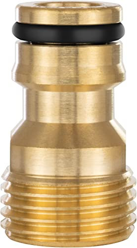 Poppstar adattatore canna acqua rubinetto (con filettatura esterna 1/2” e attacco rapido per tubo acqua giardino, compatibile con Gardena)