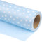 WRAPAHOLIC Wendbares Geschenkpapier – Mini-Rolle – 43 cm x 90 cm – Hellblau und zartes Punkte-Design für Geburtstag, Urlaub, Hochzeit, Babyparty