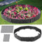 YRTBGD 2024 - Bordure de pelouse flexible en plastique - Avec pointes d'ancrage - Pour le bricolage, l'extérieur, la cour, le jardin - 30 pièces/7,5 m - Noir