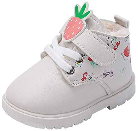 OBiQuzz Bottines courtes pour bébé - En cuir verni - Fermeture Velcro - Avec fermeture éclair - Antidérapantes - Bottes de princesse - Bottes de transition - Chaussures de loisirs