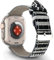 Aizgalxor Cinturino in Intrecciato Compatibile con Apple Watch Ultra 2, Bohemien Cinturini di ricambio Compatibile con iWatch Series 9/8/7/6/5/4/3/2/1/SE (49/45/44/42mm, Nero/Bianco)