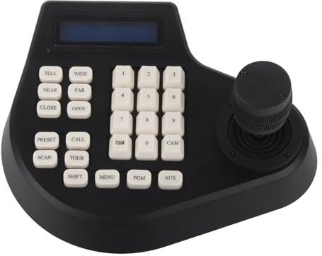 Naroote PTZ-Controller, Standardschnittstelle RS485, PTZ-Tastatur, Präzise Steuerung, LCD-Display für Sicherheit (EU-Stecker)