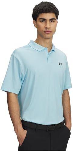 Under Armour Matchplay Poloshirt für Herren, (494) Stream/Schwarz, Klein
