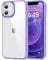 HOOMIL for iPhone 12 Mini Case Clear [Anti-Yellowing] Anti-Scratch Transparent Hard Back and Soft Edge [Military Grade Drop Protection] Shockproof Phone Cover - Purple