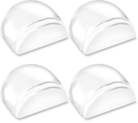 Fermaporta Trasparente 4 Pezzi Fermaporta da Pavimento Ferma Porta da Pavimento Adesivo Fermaporte da Terra Semicircolare per Proteggere Mobili e Muro