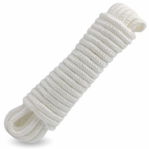 TECHZOCO Cuerda de Polipropileno Trenzada, Material Nylon Trenzado, Cuerda para toldos, persianas, invernaderos, Banderas, Bricolaje, Náutica, Pesca y Amarres, Medidas: Ø 8 mm x 10 Metros