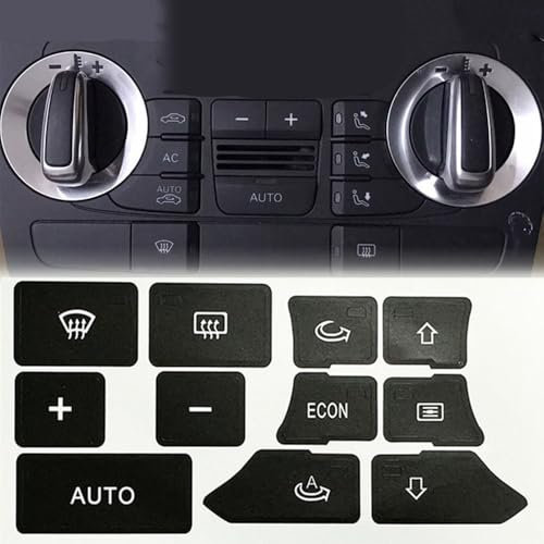 XINGDE Auto Innenraum Knopf Reparatur Aufkleber für Audi A3 8P, Panel Knopf Reparatur Aufkleber A/C Klimaanlage Knopf Aufkleber