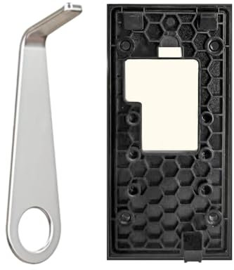 Huipalon No Drill Doorbell Mount for Ring 2024 New Battery Video Doorbell Adhesive Door Bell Bracket with Removable Key Tool Doorbell Holder with Sticky Pad