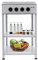 YUNRUX Gas Grill 4 quemadores Gas Camping Hornillo portátil con 2 estantes de almacenamiento Barbacoa de gas 4 botones giratorios para control independiente Estación de barbacoa de gas Hector portátil
