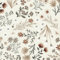 Fiula Peel and Stick Wallpaper Vintage Self Adhesive Wallpaper Floral Leaves Contact Paper Light Brown 41CMx10M Vinyl Furniture Sticker Renter Friendly Sticky Back for Living Room Bedroom