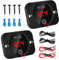 Linkstyle 2pcs Battery Voltage Gauge, DC 24V 12V Volt Meter, Digital Display Voltage Meter 12V, Waterproof Voltmeter with Touch Switch
