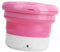 Plyisty Petite Laveuse à Linge, Machine à Laver Pliante Confortable pour Nettoyage en Profondeur pour Sous-vêtements (Rose)