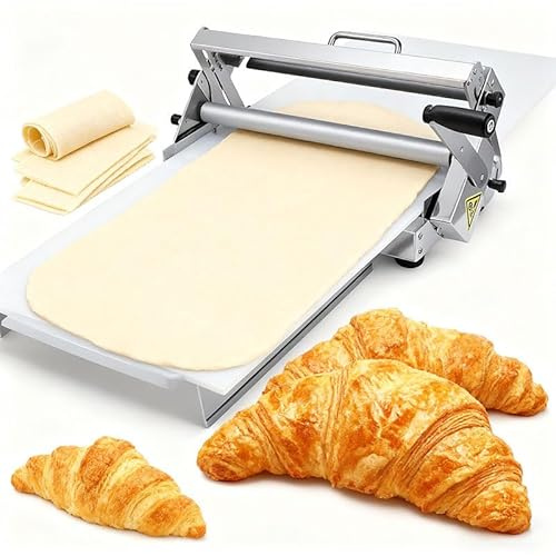 Mcamgiczin Laminoir à Pâte Manuel Pliable, Épaisseur Réglable, 40x90cm | 10 niveaux jusqu’à 25 mm, rouleaux antiadhésifs de qualité alimentaire, format compact et idée cadeau pour les fêtes.