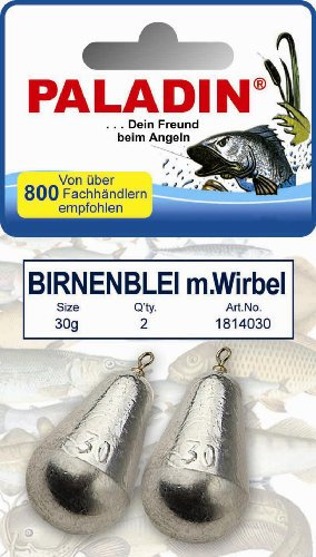Birnenblei mit Wirbel 20-100g Angelblei Grundblei Angelzubehör Blei Tropfenblei(30g 2 Stück)