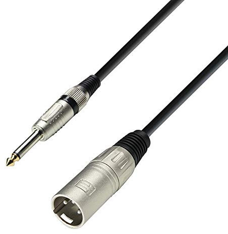 Adam Hall Cables 3 STAR MMP 0300 - Cable de Micro de XLR macho a Jack 6,3 mm mono 3 m