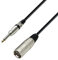 Adam Hall Cables 3 STAR MMP 0300 - Cable de Micro de XLR macho a Jack 6,3 mm mono 3 m