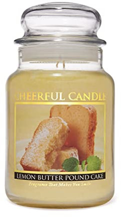 Cheerful Giver A Alegre dador limón Aroma de bizcocho de Mantequilla, Vidrio, Amarillo, 24oz