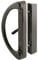 Prime-Line C 1224 Tirador de puerta corredera de cristal, 1-7/8 pulgadas de profundidad, fundido a presión, pintado, negro, 3-15/16 in