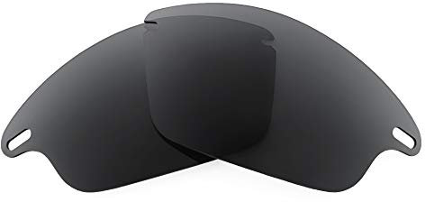 Revant Verres de Rechange Compatibles avec Oakley Fast Jacket, Polarisés, Noir Furtif,