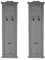 Mendler 2er-Set Garderobe T33, Wandgarderobe Garderobenpaneel, Wandhaken Holz 109x28x4cm - grau Shabby