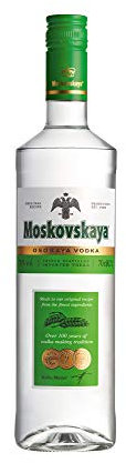 Moskovskaya Osobaya Vodka - 70cl (700ml / 0,7L) - 38% Vol. - Destilada con ingredientes naturales, Elaborado en Riga, Letonia, El embalaje puede variar