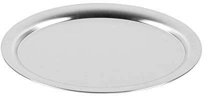 APS 30112 Serviertablett „Kaffeehaus“, klassisches Wiener Kaffeehaus Tablett, Edelstahl Tablett, matt poliert, oval, Rand eingerollt, 26,5 x 19 cm, 1 cm Höhe