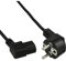 InLine 16752N Netzkabel, Schutzkontakt gewinkelt auf Kaltgerätestecker C13 links abgewinkelt, 1m, schwarz
