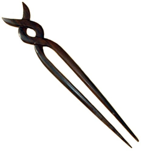 ISLAND PIERCINGS Haarnadel Haargabel Handarbeit aus Holz HN026 - 18cm - Unisex - 1 Stück